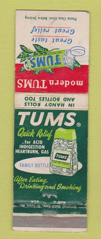 Matchbook Cover - Tums Antacid  Nature's Remedy Laxative WEAR