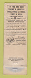 Matchbook Cover - Tums Antacid  Nature's Remedy Laxative WEAR