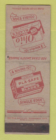 Matchbook Cover - Ohio Razor Blades WEAR