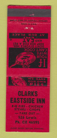 Matchbook Cover - Clark's Eastside Inn