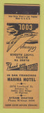 Matchbook Cover - Marina Motel San Francisco CA