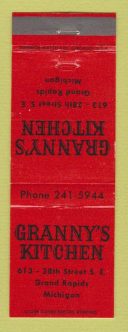 Matchbook Cover - Granny's Kitchen Grand Rapids MI