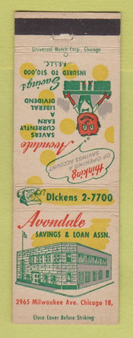 Matchbook Cover - Avondale Savings and Loan Chicago IL