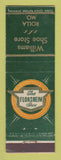 Matchbook Cover - Florsheim Shoes Williams Rolla MO feature