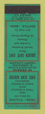Matchbook Cover - Golden Gate Cafe Seattle WA