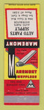 Matchbook Cover - Maremont Mufflers Auto Parts San Diego CA