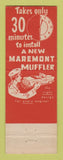 Matchbook Cover - Maremont Mufflers Auto Parts San Diego CA