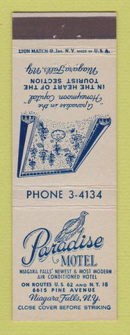 Matchbook Cover - Paradise Motel Niagara Falls NY