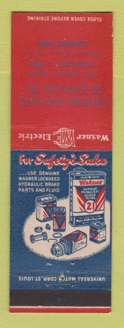 Matchbook Cover - Wagner Electric Superior Auto Parts Cleveland OH