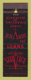 Matchbook Cover - Service Finance Company Hartford City IN Dunkirk Garrett