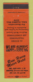 Matchbook Cover - Rose Haven Motor Hotel Clark Hill IN