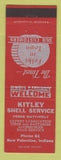 Matchbook Cover - Kitley Shell oil gas New Palestine IN