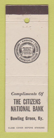 Matchbook Cover - Citizens National Bank Bowling Green KY