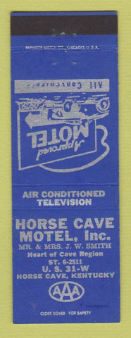 Matchbook Cover - Horse Cave Motel KY