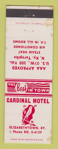 Matchbook Cover - Cardinal Motel Elizabethtown KY WEAR