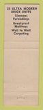 Matchbook Cover - Cardinal Motel Elizabethtown KY WEAR