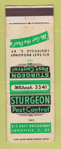 Matchbook Cover - Sturgeon Pest Control Louisville KY WEAR