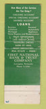 Matchbook Cover - First National Bank Lexington KY WEAR
