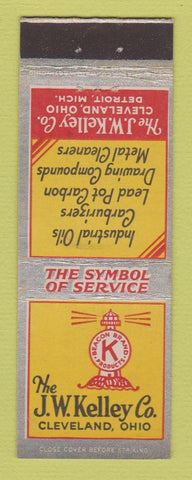 Matchbook Cover - JW Kelley Industrial Oils Cleveland OH Detroit MI