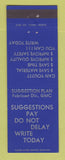 Matchbook Cover - Fabricast Division GMC Suggestions Pay