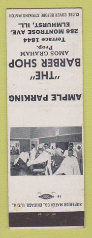 Matchbook Cover - The Barber Shop Elmhurst IL Amos Graham