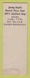 Matchbook Cover - The Barber Shop Elmhurst IL Amos Graham