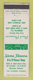 Matchbook Cover - Siems Flowers Floral Berwyn IL
