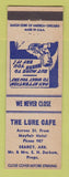 Matchbook Cover - Lure Cafe Searcy AR