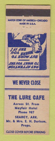 Matchbook Cover - Lure Cafe Searcy AR