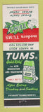 Matchbook Cover - Tums Antacid DD Bean