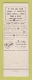 Matchbook Cover - Tums Antacid DD Bean