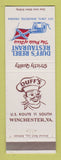 Matchbook Cover - Duff's Rebel Restaurant Winchester VA