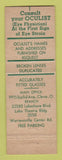 Matchbook Cover - Precision Optical Cleveland OH