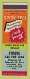 Matchbook Cover - Torque oil gas Hartford WI Elmer Sauter