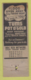 Matchbook Cover - Tums Antacid NBC Radio WEAR