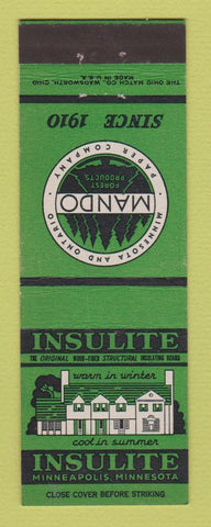 Matchbook Cover - Mando Insulite Minneapolis MN