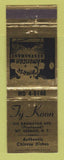 Matchbook Cover - Ty Koon Chinese Restaurant Mount Vernon NY