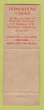 Matchbook Cover - Homestead Court Motel Quality Court Franklin KY