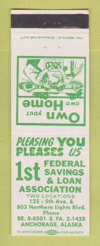 Matchbook Cover - 1st Federal Savings and Loan Anchorage AK