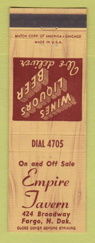 Matchbook Cover - Empire Tavern Fargo ND