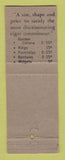 Matchbook Cover - Blackstone Cigars DD Bean WEAR