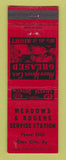 Matchbook Cover - Meadows & Rogers Service oil gas Clay City KY