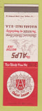 Matchbook Cover - Alps Motor Inn Niagara Falls NY Chalet Lounge