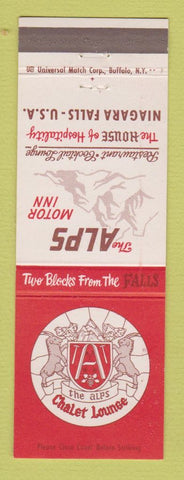 Matchbook Cover - Alps Motor Inn Niagara Falls NY Chalet Lounge