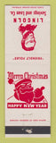 Matchbook Cover - Lincoln Savings and Loan Cleveland OH Abraham Christmas WEAR
