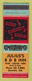 Matchbook Cover - Julius's B&B Inn Osceola IN