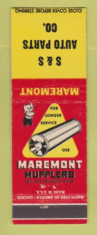 Matchbook Cover - Maremont Mufflers Auto Parts S&S