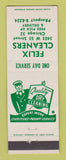 Matchbook Cover - Felix Cleaners Chicago IL