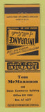 Matchbook Cover - Tom McManamon Insurance