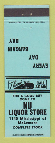 Matchbook Cover - Nu Liquor Store